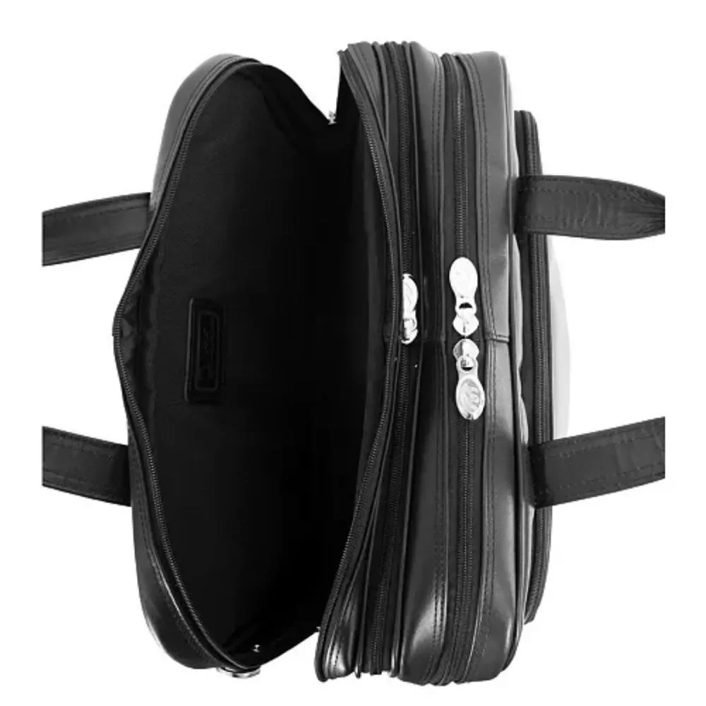 McKLEIN Pearson Leather 17 in.Exp Double compartment Laptop Briefcase bag $480